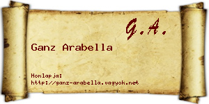 Ganz Arabella névjegykártya